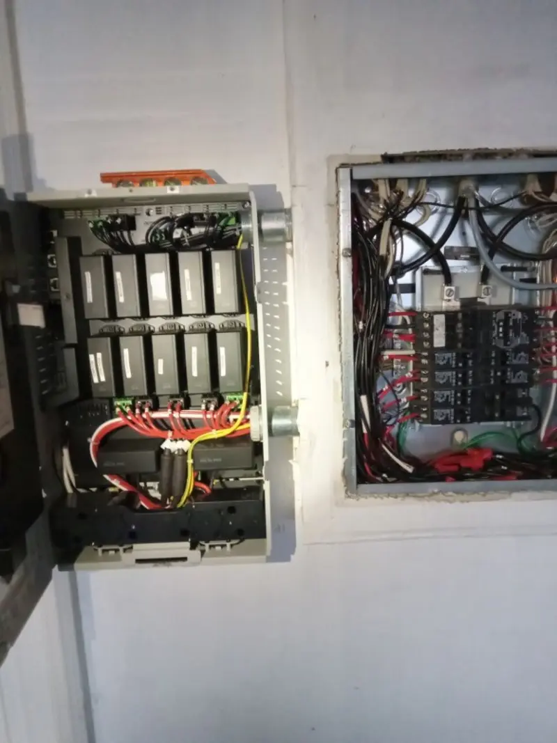 Electrical panel upgrade completed for Security Camera Wiring in Silver Lake